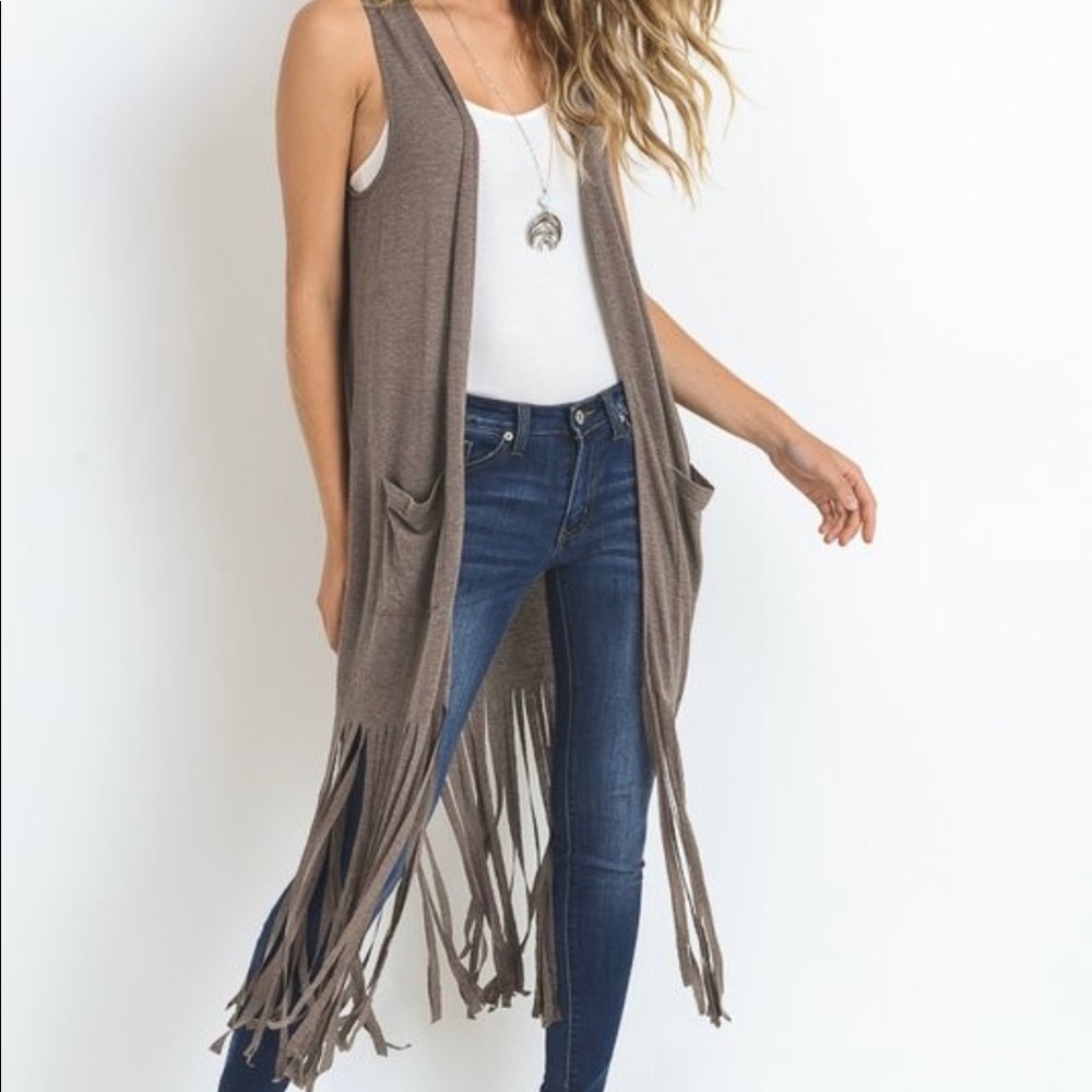 Fringe Vest Kimono